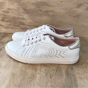 Kate Spade Women’s Aster Perforated White Leather Sneakers. Size: 8.5